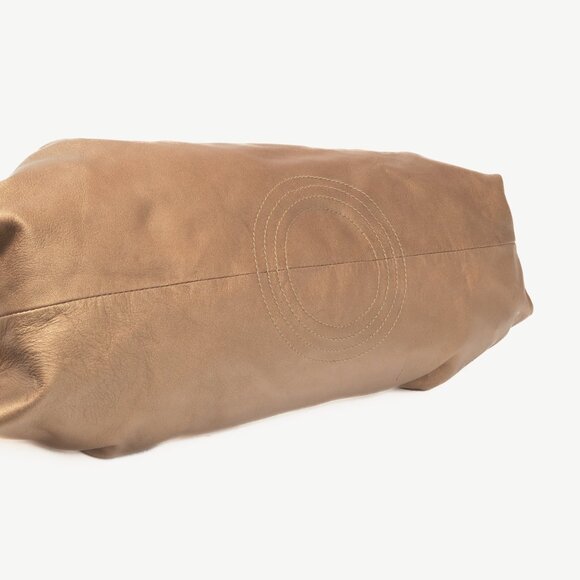 Loewe Nappa Aire Metallic Gold Sheep Skin Anagram Handbag - Picture 5 of 12